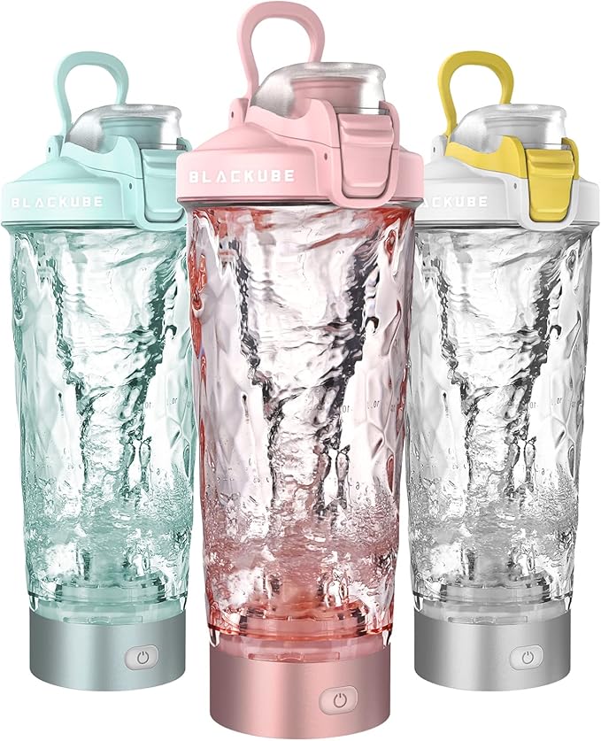 BLACKUBE Electric Protein Shaker Bottles 24 oz