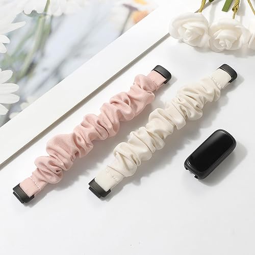 Miniatura 2 de Paquete de 2 correas compatibles con Fitbit Inspire 3 para mujeres y hombres, correas elásticas elásticas de tela de repuesto para Fitbit Inspire
