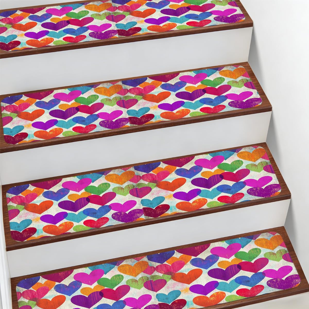 Alfombra para peldaños de escalera de gran adherencia con tapetes de diseño infantil