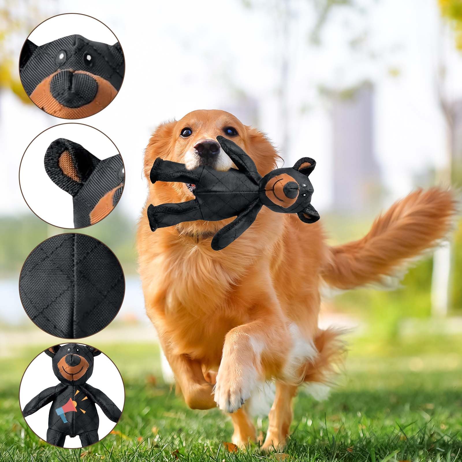 Belligern Indestructible Dog Toys, Unbreakable Bear 28 * 18cm, Suitable for Large Dogs Dogs Who Like to Chew (1 Piece) - Image 4