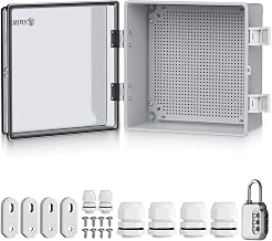 EYPINS Protection Box 300 x 300 x 170 mm, Waterproof Junction Box for Outdoors IP67, with Mounting Accessories, ABS Plastic Housing, Transparent Lid