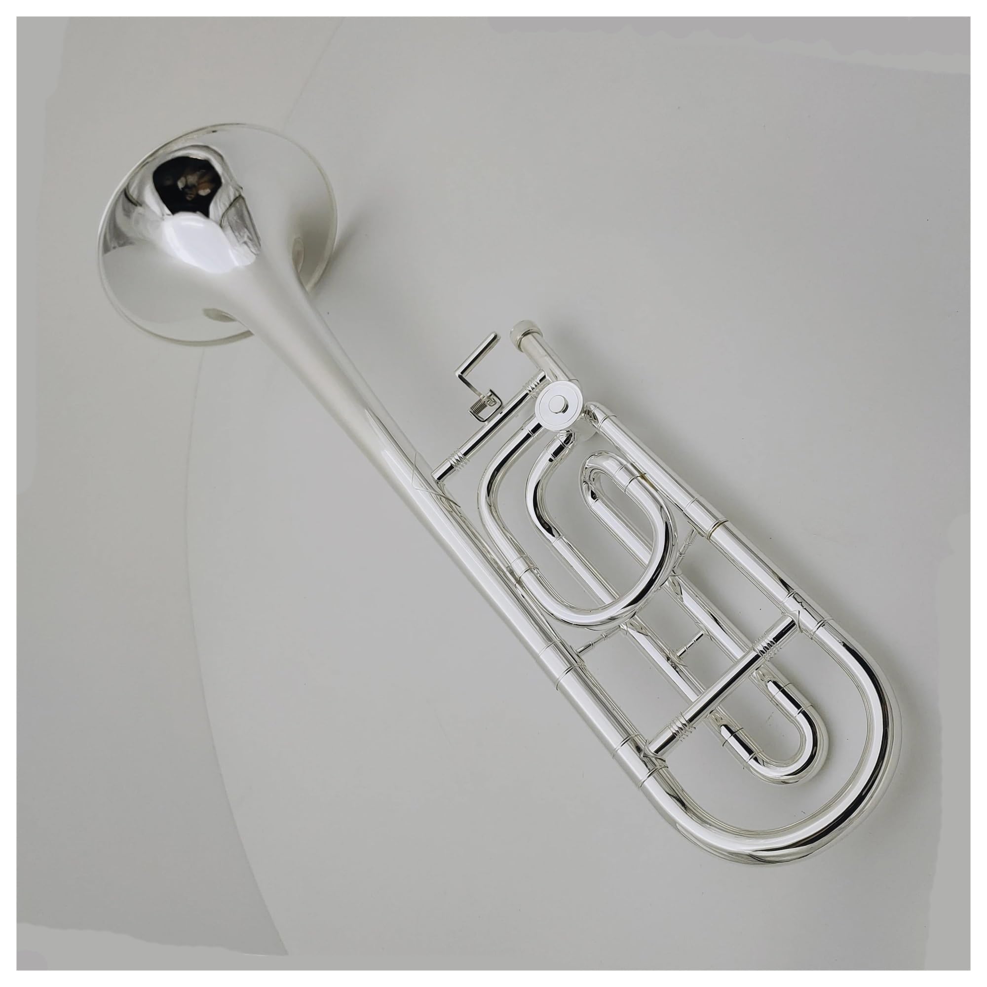 Trombones Instrumentos musicales Trombón Tenor Bb/F Instrumento Musical Plateado Con Estuche Para Boquilla