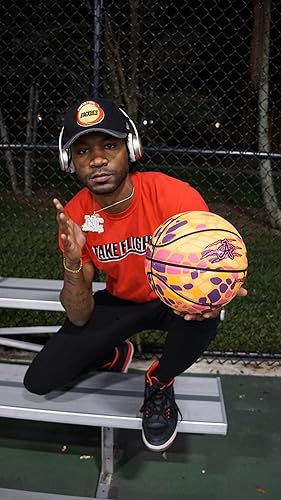 Miniatura 5 de Balón de baloncesto oficial A Plus, hombresmujeresjóvenesniños pequeños. Tema de dinasaur de goma de rebote alto. Mini, talla 5, talla 6 y talla 7