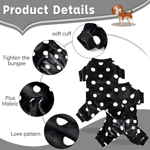 Miniatura 6 de Pijamas de Chihuahua para perros pequeños, pijamas de forro polar cálido para perro, ropa linda para mascotas, suéter para perros pequeños, trajes