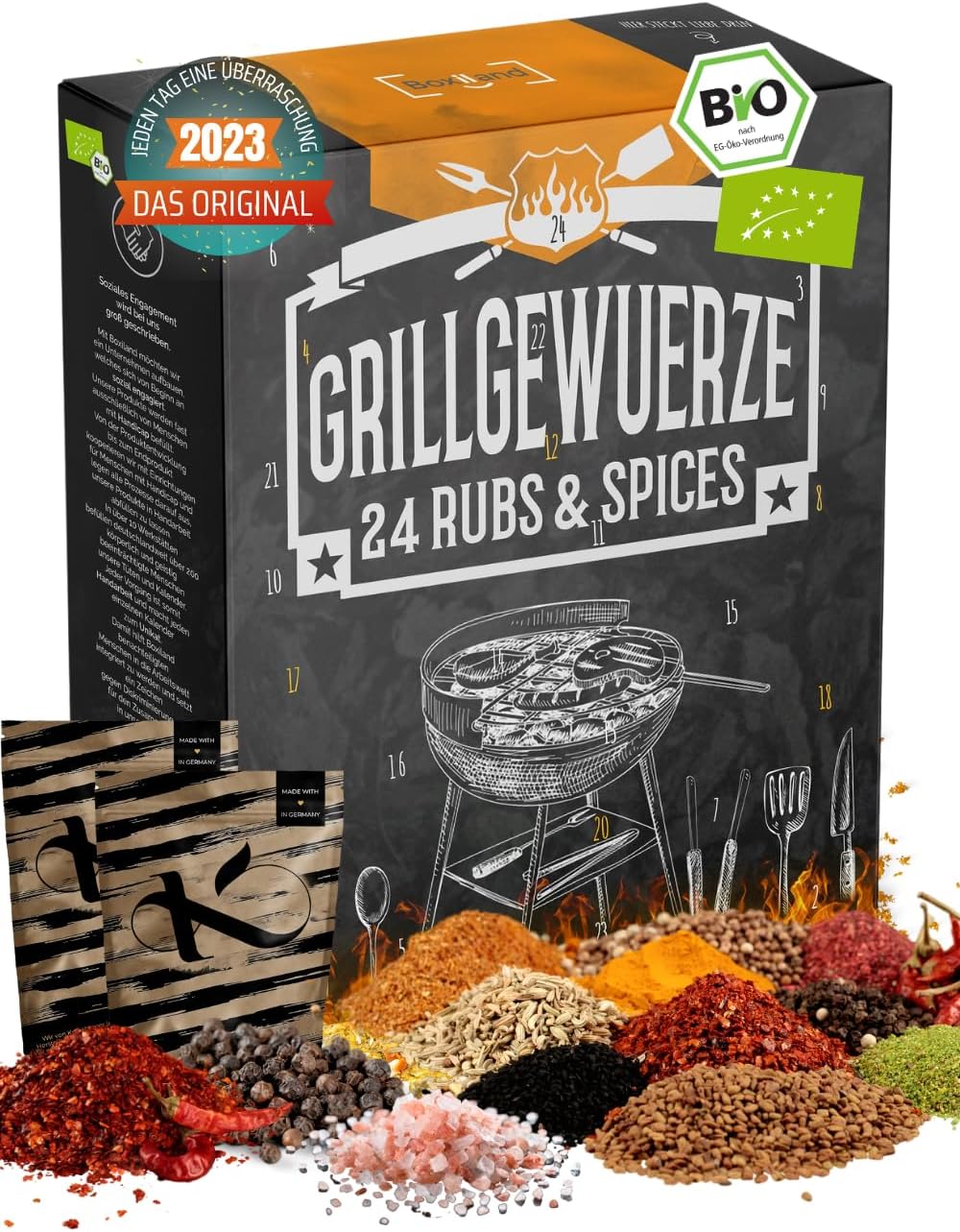 BBQ Grill Spice Adventskalender I Kerstkalender 2022 met 24 Fijne Grill