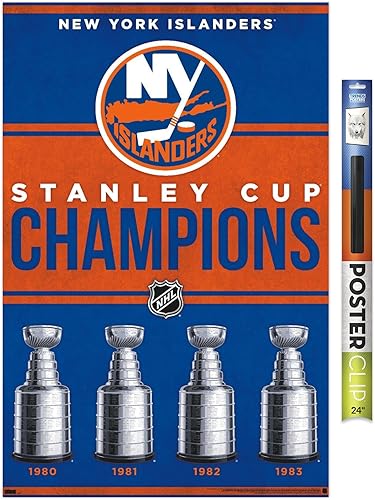 Miniatura 20 de Trends International NHL New York Islanders - Champions 23 Wall Poster, 34L x 22.4W, Mahogany Framed Version
