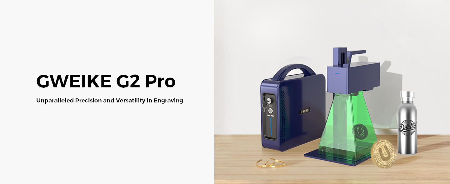 GWEIKE G2 Pro 30W ファイバーレーザー彫刻機 ポータブルレーザー 