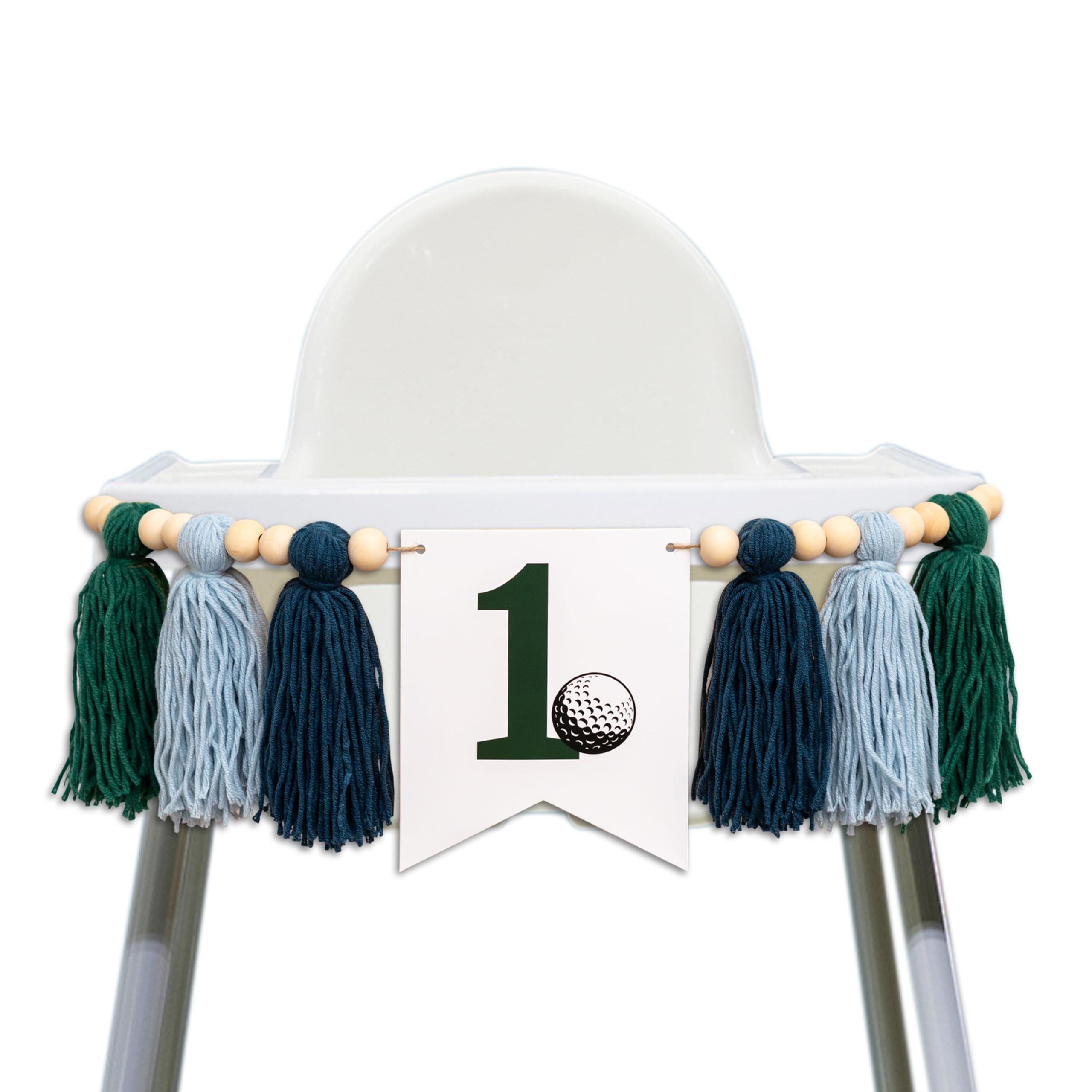 GIOGUK Golf First Birthday High Chair Banner - Golf-Themed 1st Birthday/Anniversary/Baby Shower Party Decorations Supplies Tassel Banner, Golf Sign