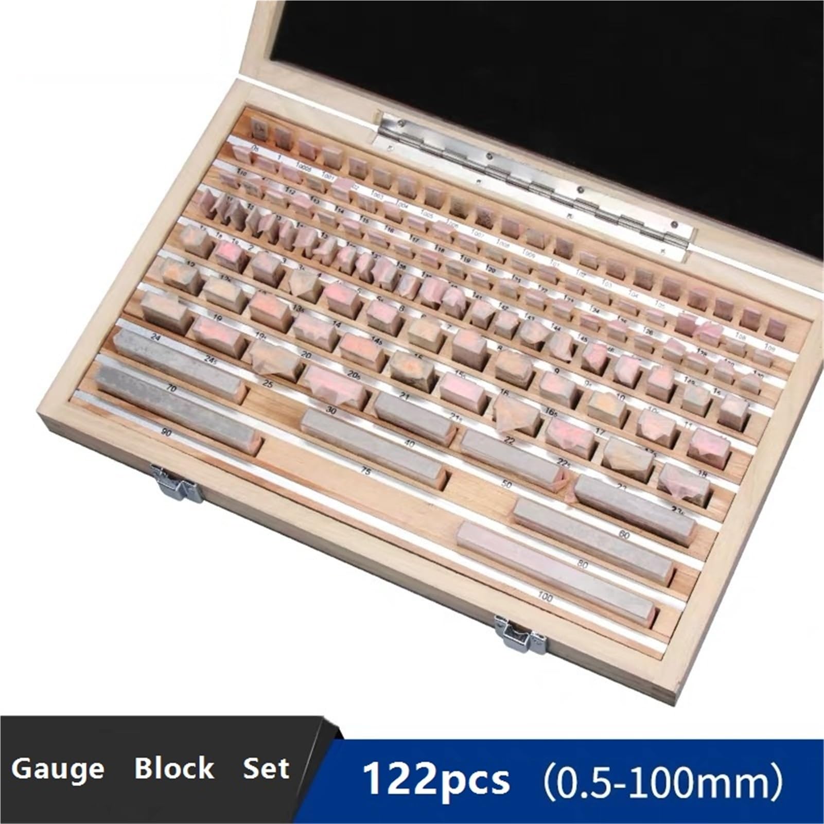 Bloki Kalibratory 0,5-100 mm Ultra-wysoka precyzja blok kalibrator (122 sztuk/zestaw)