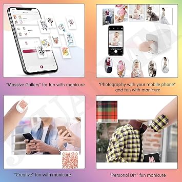Nail Art Printer Machine - Digital Nail Art Printer Machine Portable Nail Printer Nail Printing Machine for DIY Nail Art Design, Gifts for Nail Lovers Black