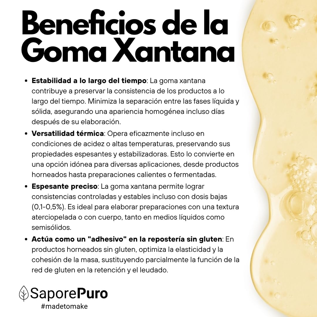 Saporepuro Goma Xantana en polvo 1 kg - espesante natural