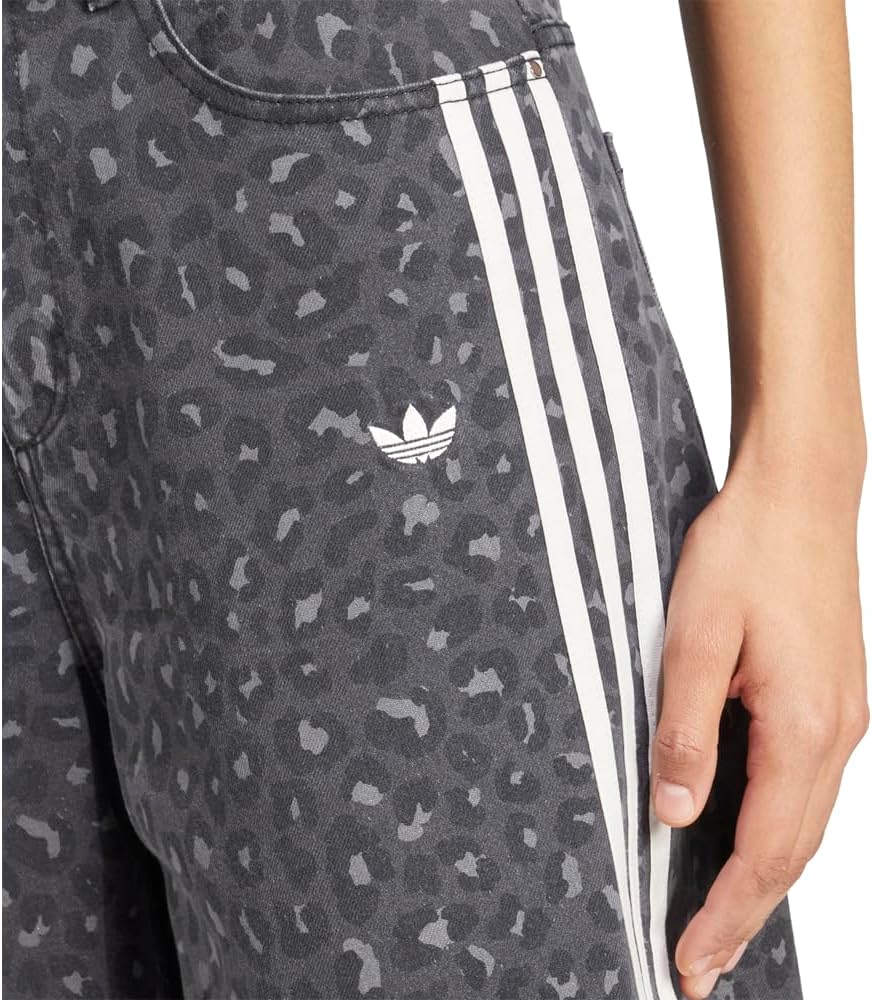 adidas Womens Denim Loose Joggers Casual - Grey