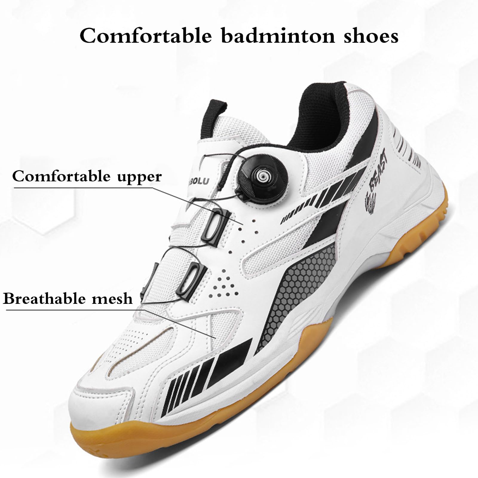 Buty do tenisa, buty do badmintona, lekkie buty do tenisa stołowego, buty do badmintona do squasha oddychające, antypoślizgowe, dopasowują się do stopy, odpowiednie do tenisa, squasha,