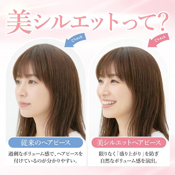 【人工頭皮付き】TefuRe 医療用 ヘアピース 部分ウィッグ 人毛100% 自然 装着簡単 耐熱 広範囲 ボブ かつら カツラ うぃっぐ wig 薄毛 抜け毛 白髪 治療 抗がん剤 バレない 黒 茶 美シルエット YQ-HTE-2510HM-Nbk - 4