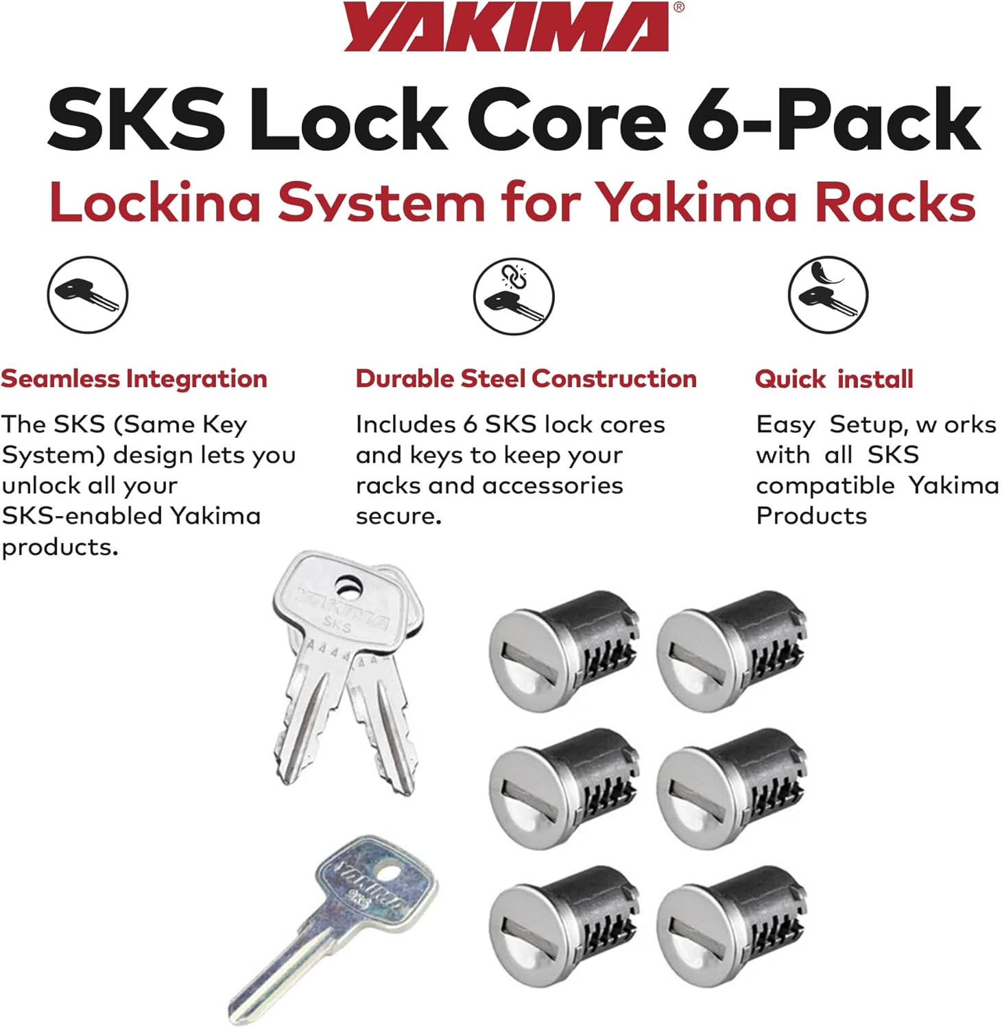 YAKIMA - SKS Lock Cores for Yakima Car Rack System Components