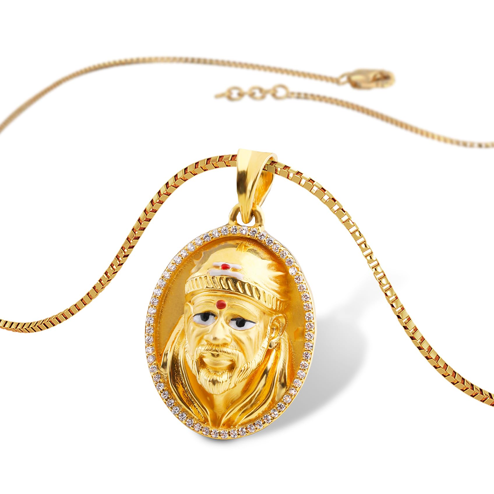 joyalukkas 22 KT Purity | HUID & BIS Hallmark | Sacred Sai Gold Pendant For Men-picture-42