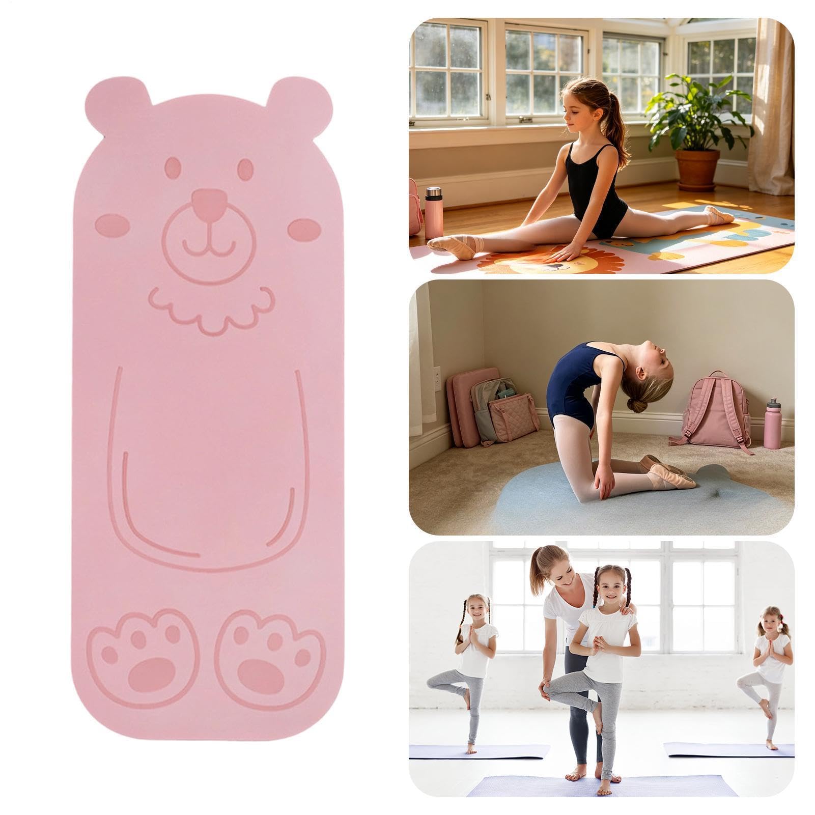 Tappetino Yoga Bambini Materassino per Esercizi con Motivo Animali Cartoon | Materassino per Esercizi per Casa Palestra Domestica Soggiorno Ufficio Camera da Appartamento Studio Fitness