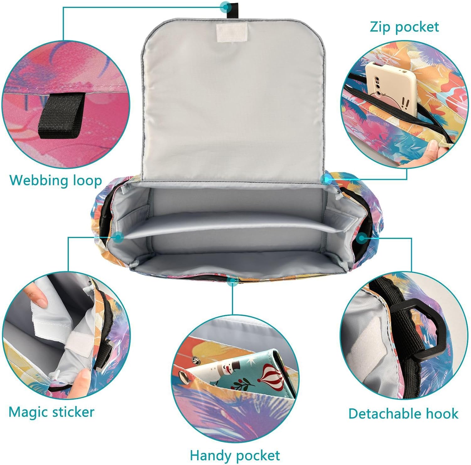 Beach Resort Style Translucency stroller organizer cute baby caddy large purse accesorios para stroller
