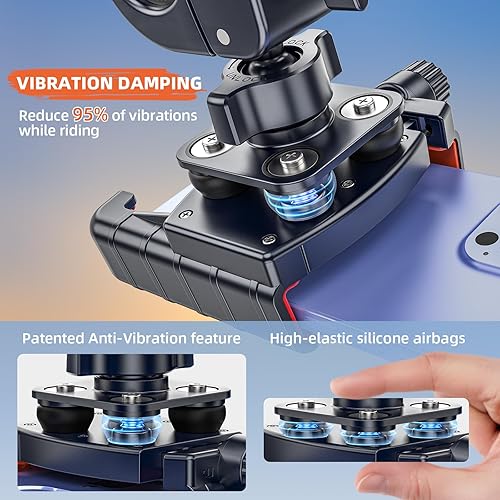 Miniatura 2 de Soporte de teléfono de motocicleta antivibración de 3 generación, soporte para teléfono celular para manillar de bicicleta con bloqueo de seguridad