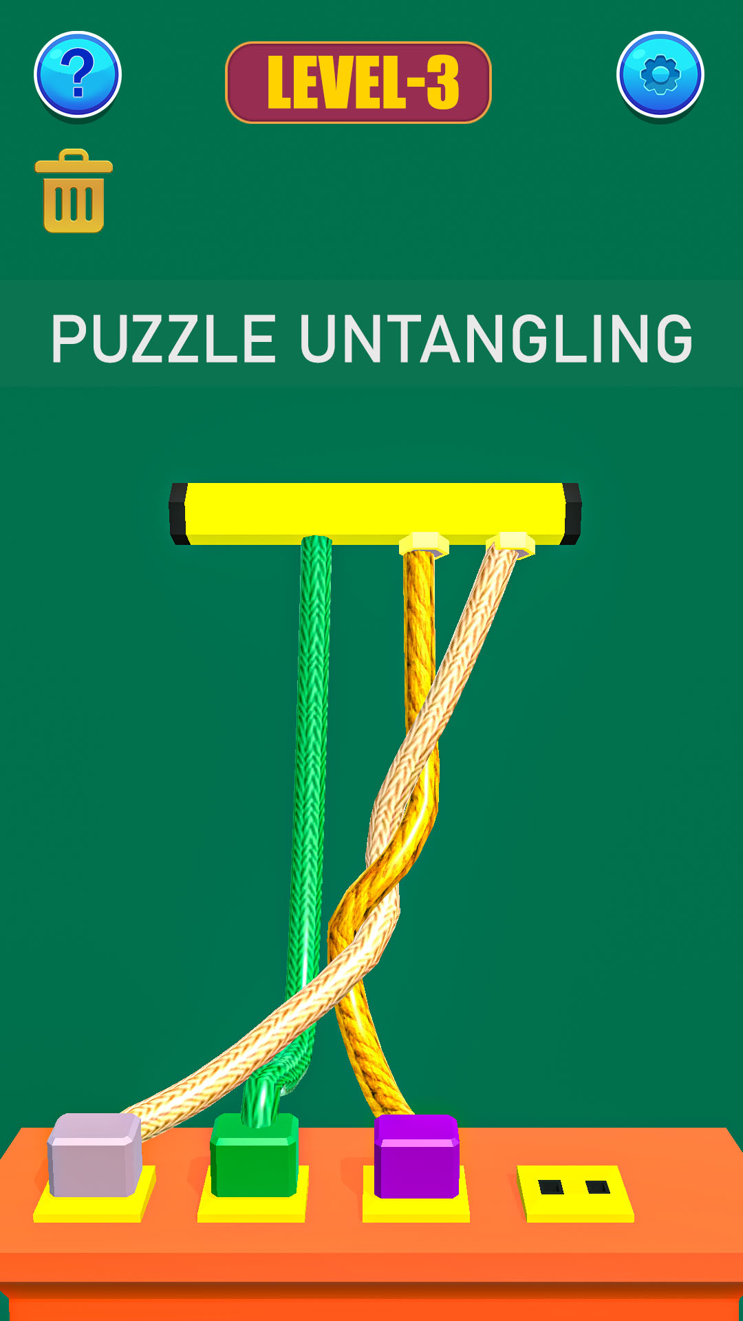 Twisted Tangled Knot Rope Puzzle Sorting Master Twister Color Ropes