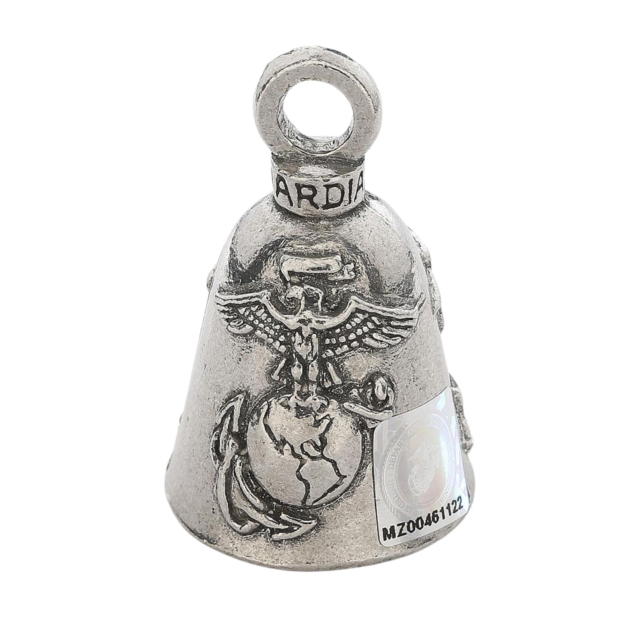 Guardian Bell Marines Bell Good Luck Bell w/Keyring & Black Velvet Gift Bag | Motorcycle Bell | Lead-Free Pewter | Good Luck Gift to Friends & Family | Bike Bell | Made in USA