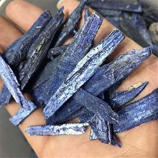Tiras de grava de cianita Natural de cristal Natural, palo de cristal de Color azul, cristales de muestra crudos, cuarzo for decoración del hogar, manualidades DIY piedra de cristal ( Size : 100g )