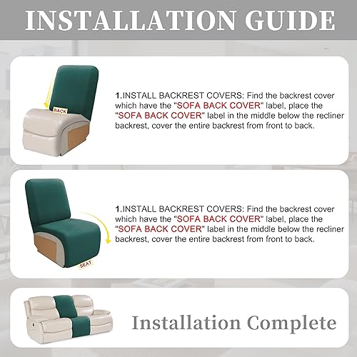 Miniatura 312 de Fundas 100% impermeables para sofá reclinable seccional, fundas para sofá reclinable en forma de L, funda para sofá seccional de esquina en forma de