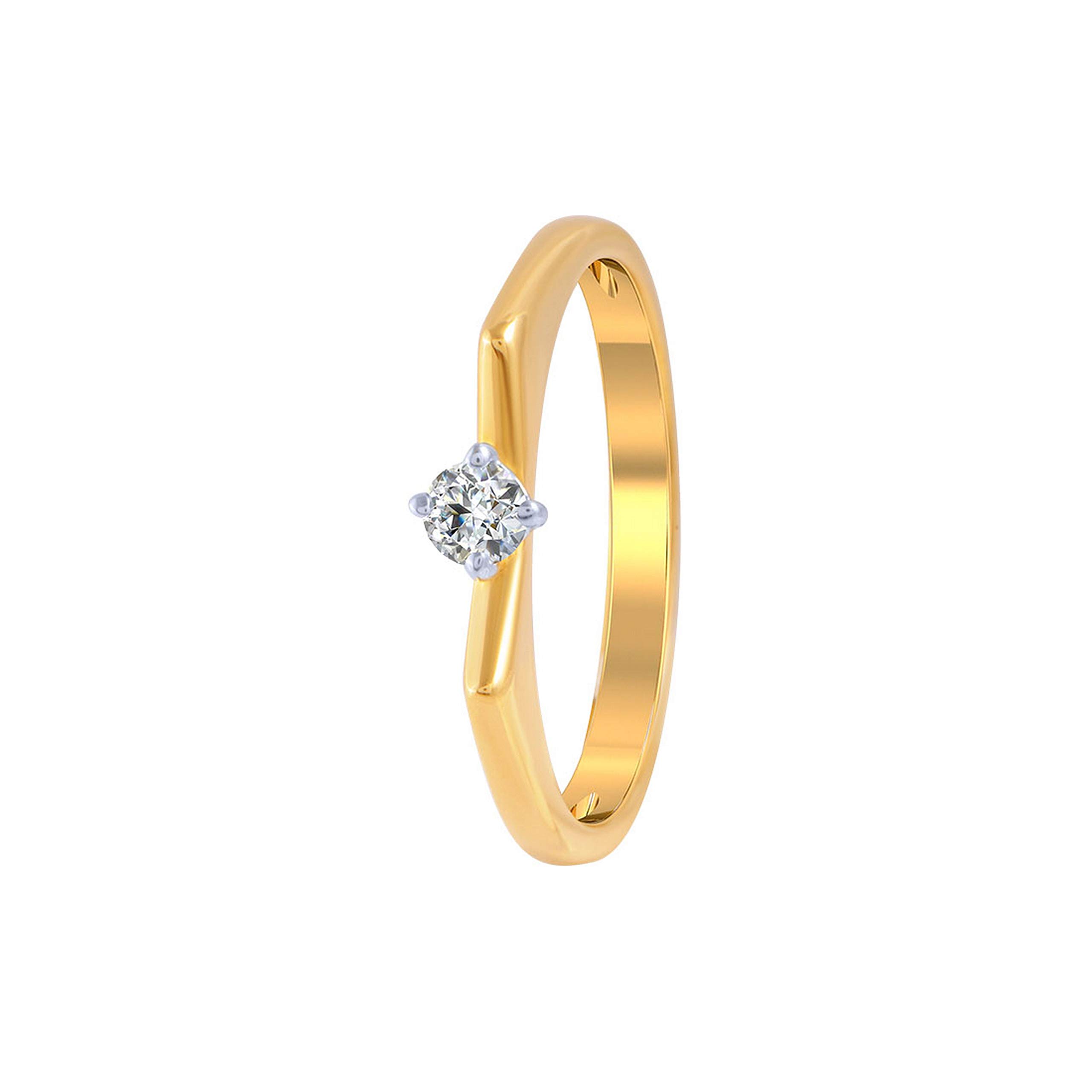 p.c. chandra jewellers Women's Metal Yellow-Gold 18k (750) Yellow Gold Metal and Diamond Ring-picture-11