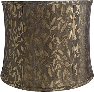 Aspen Creative 30041A Transitional Bell Shape Spider Construction Lamp Shade, Brown, 14