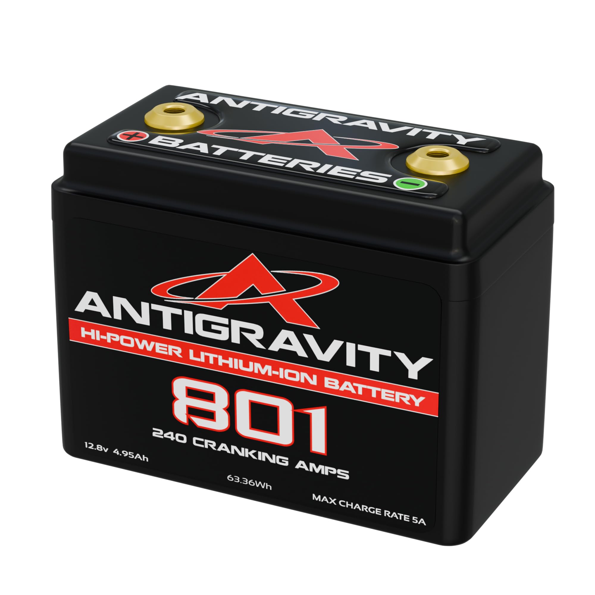 Antigravity Batteries AG-801 Small Case Lithium Starter Battery Lightweight High-Cranking Battery for Performance Motorcycles & Powersports No BMS product thumbnail 2