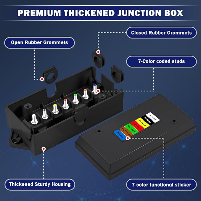 Caja de distribución para remolque de 7 vías CheeMuii miniatura 2