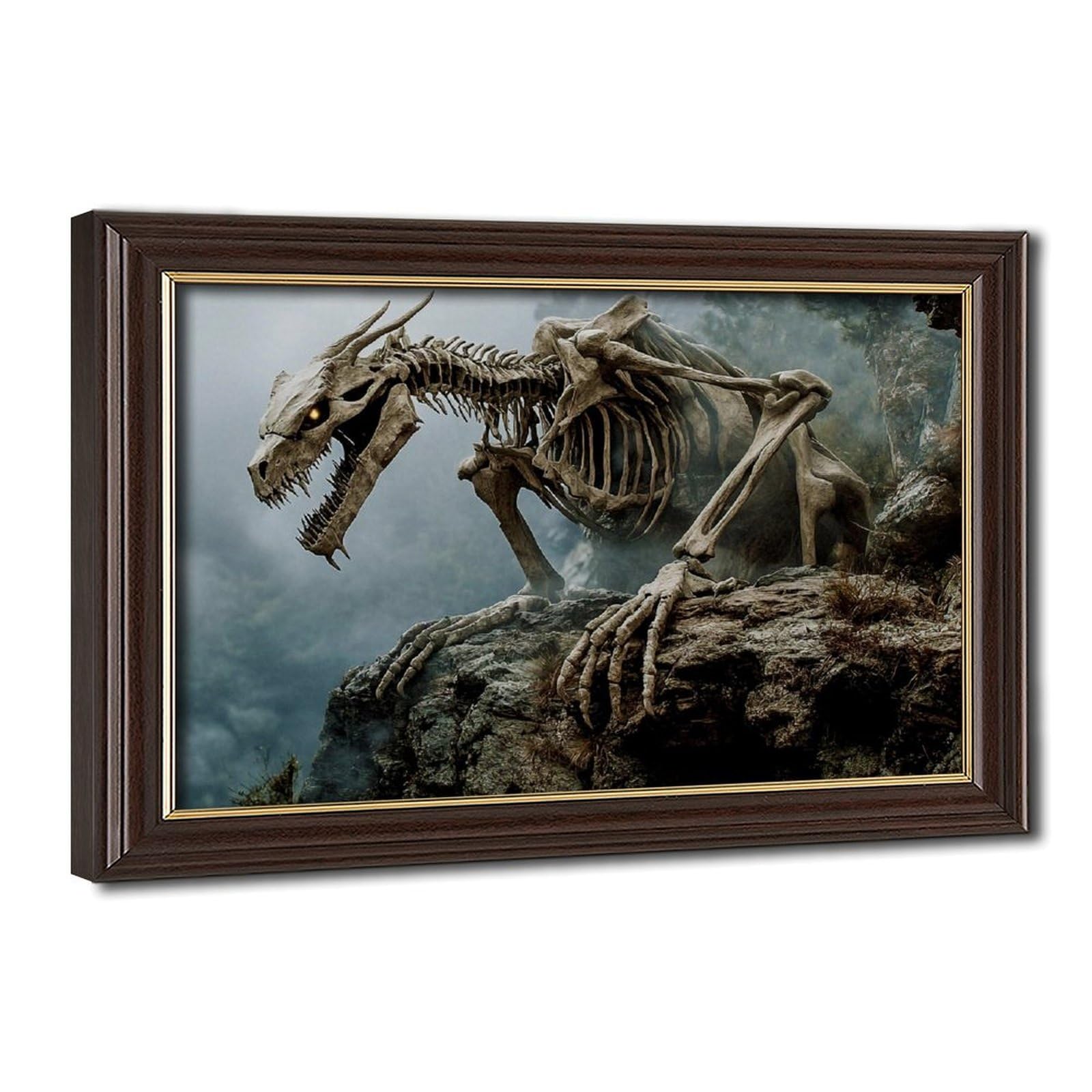 Bareronor Undead Dragon Poster Canvas Poster Bedroom Decor Landscape Office Room Decor Gift 20" L X 30" W