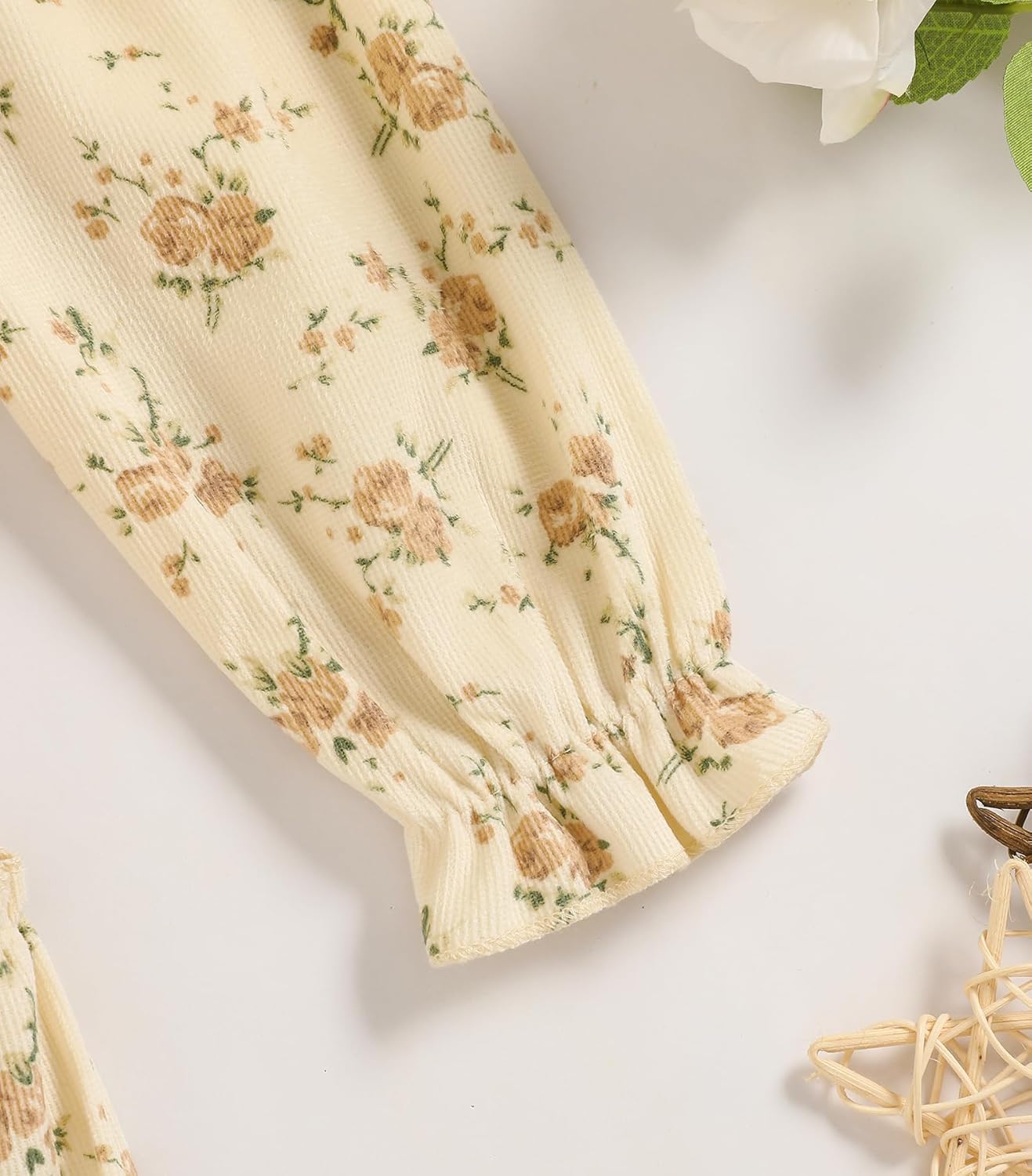 Toddler Girl Dress Long Sleeve Baby Floral Smocked Square Neck Playwear Dress | Spring Fall Casual Dresses 1-6Y - Image 5