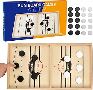 Large Size Fast Sling Puck Board Game 22 Inch Slingshot Board Games for Adult and Kids Super Winner Sling Puck Foosball Board Game Slingshot Table Hockey Party Game Bouncing Chess Hockey Game