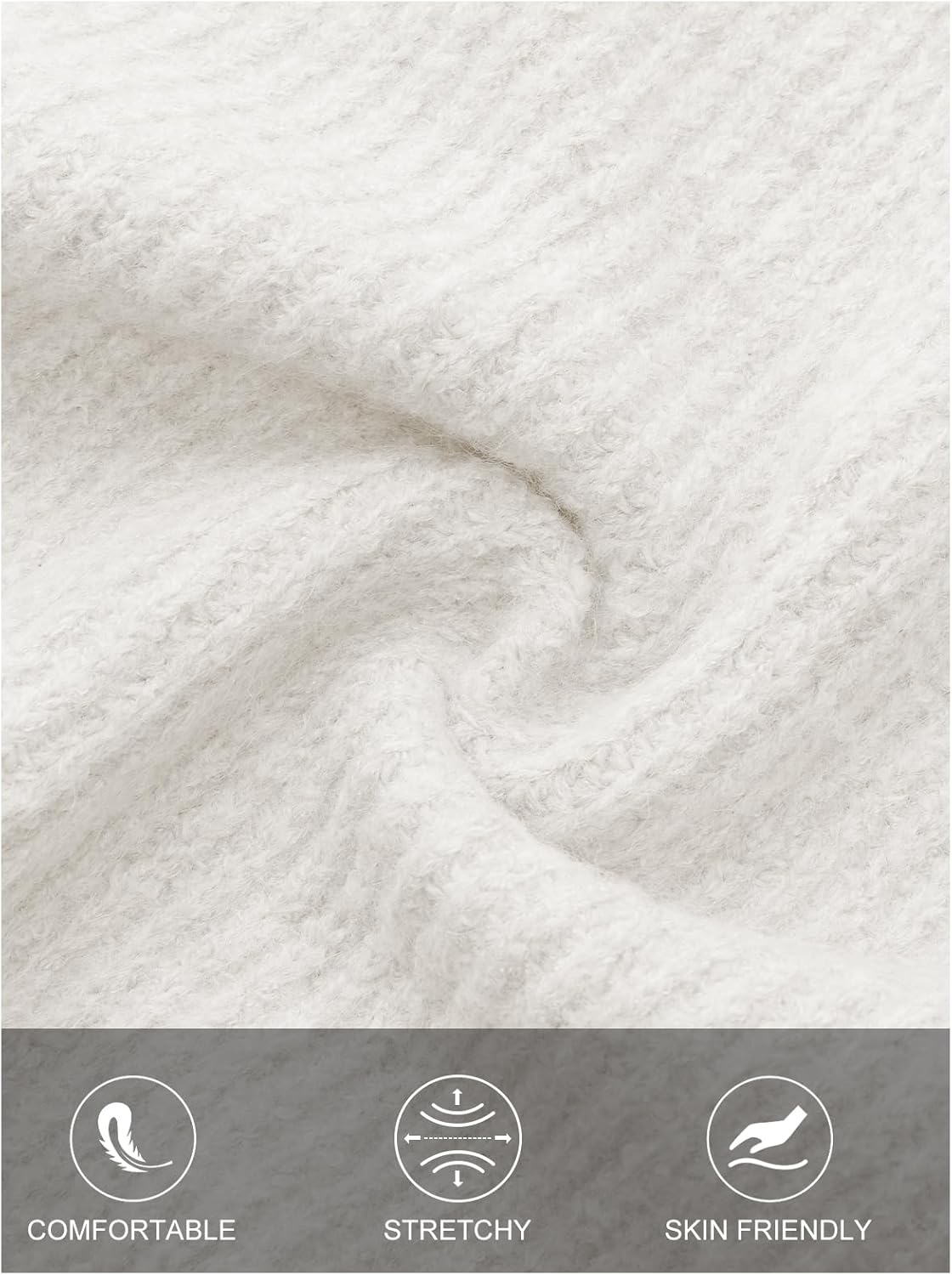 MEROKEETY Women's Off Shoulder Sweater 2025 Fall Cute Bell Long Sleeve Ribbed Knit Winter Pullover Knit Outfits - Image 4