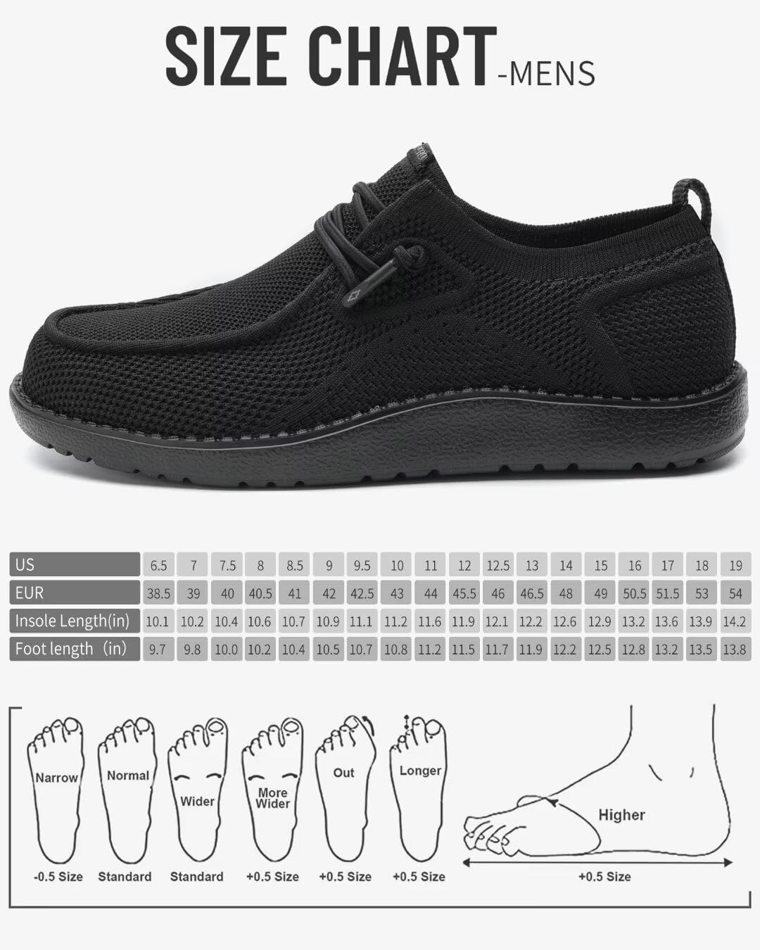 1TAZERO Men's Extra Wide Slip-On Shoes Loafers Orthopedic Diabetic Shoes for Swollen Feet Comfortable Walking with Arch Support for Plantar Fasciitis - Image 7