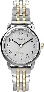 Timex Women's Easy Reader Watch - Clear White Dial, INDIGLO Backlight, Stainless Steel Band, 30M Water Resistant