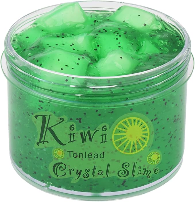 Kiwi Green Clear Slime 7OZ Premade Crystal Slime for Girls