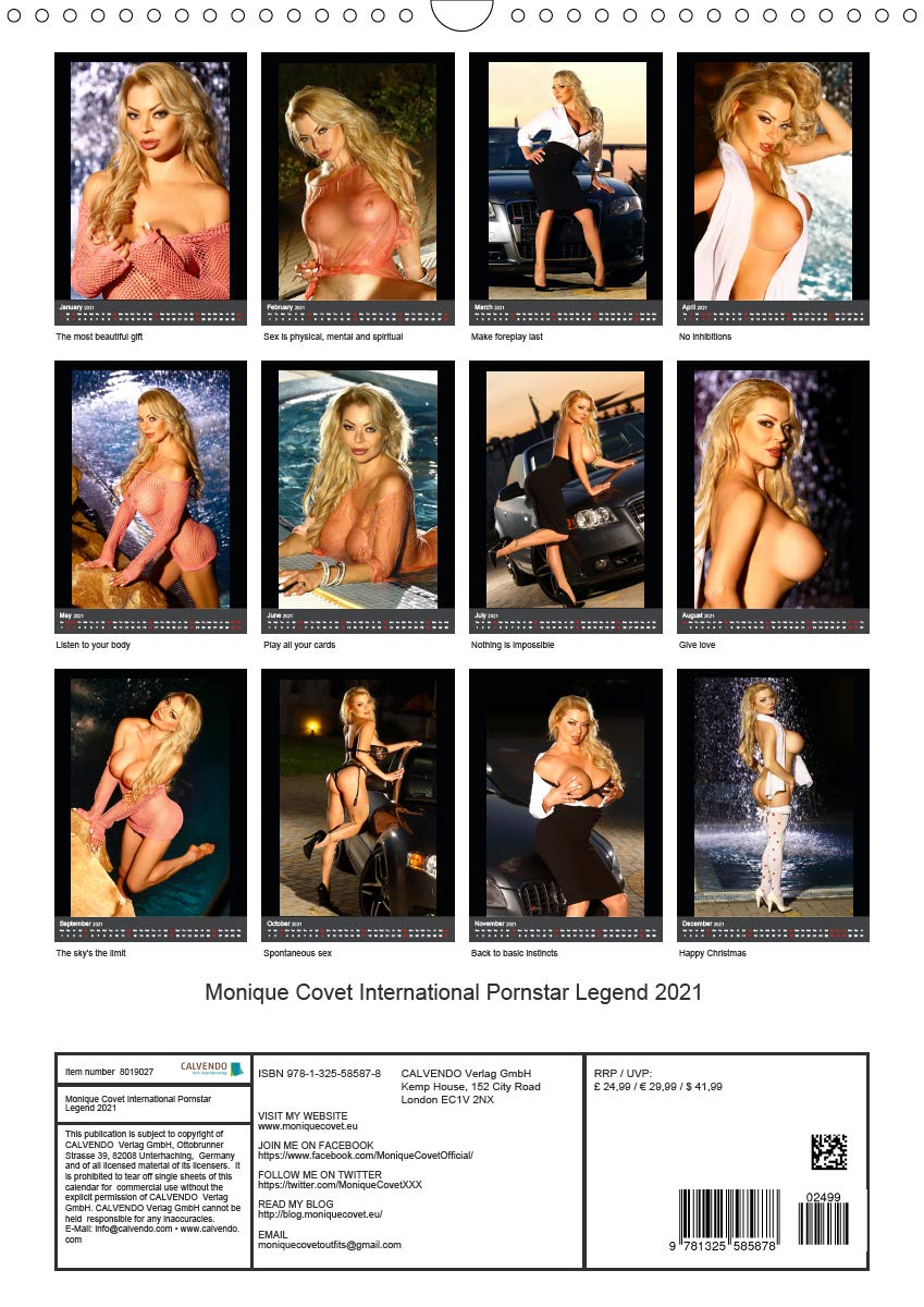 Monique Covet International Pornstar Legend 2021 (Wall Calendar 2021 DIN A3  Portrait): International Adult Actress, Sexologist and Glamour Model  (Monthly Calendar, 14 Pages) : Covet, Monique: Amazon.de: Books