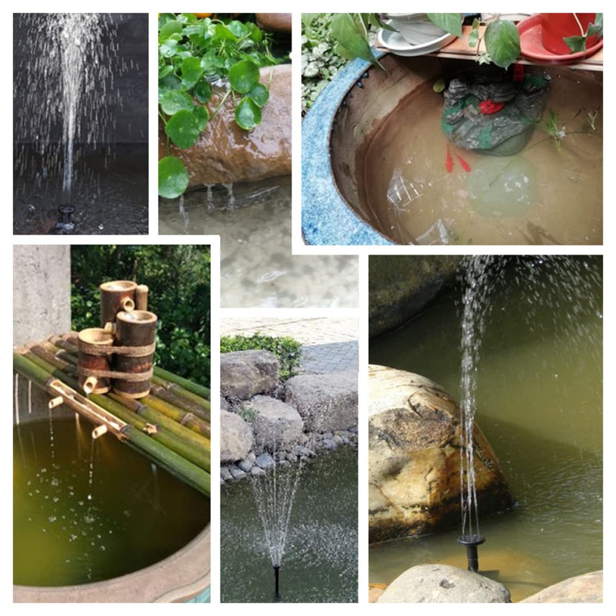 Hemobllo Fontana Efficiente Laghetto Giardino Solare per Galleggiante da e Massimo Pompa Abs Flusso 300l/h Ossigenazione Decorazione Esterna