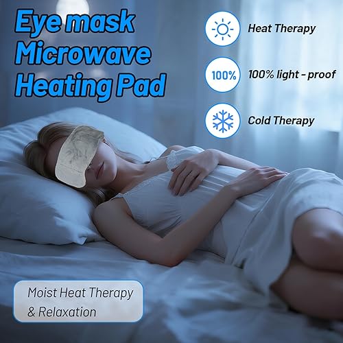 Miniatura 2 de Máscara de ojos  Perlas de arcilla congelable y apta para microondas para relajación, ojos secos y ojos hinchados  Compresión caliente o fría, ultra