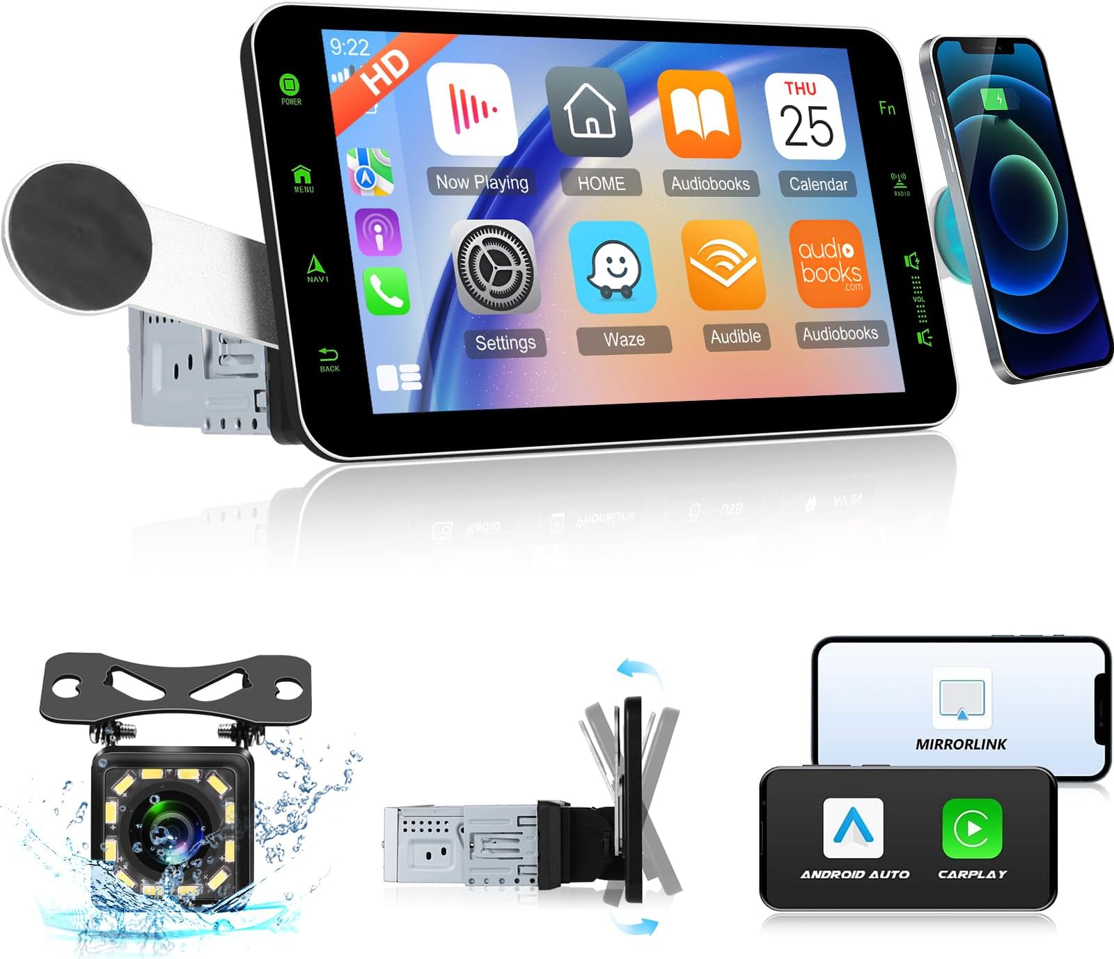 Amazon Single Din Wireless Apple Carplay Car Stereo 9 Inch Hd