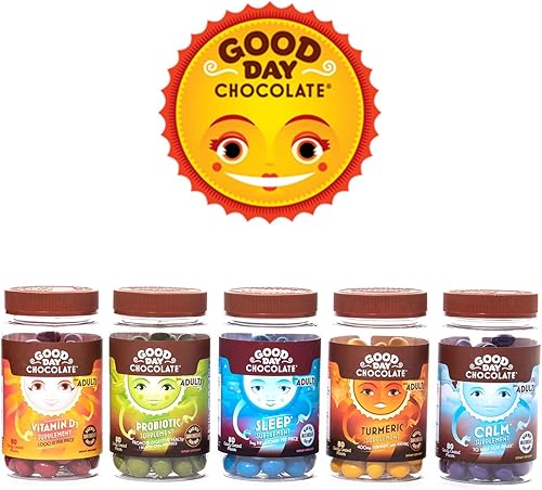 Miniatura 3 de Good Day Chocolate Melatonina para adultos 80 unidades  Chocolate con leche sin OMG de comercio justo con manzanilla y melatonina 1 mg  Melatonina