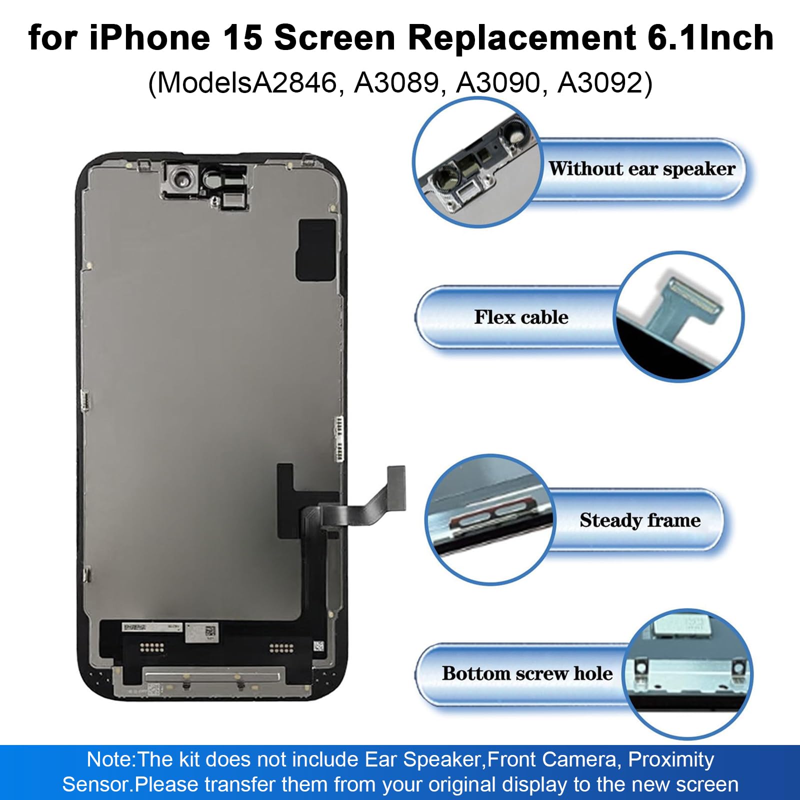 Amazon.com: for iPhone 15 Screen Replacement,6.1Inch LCD Display