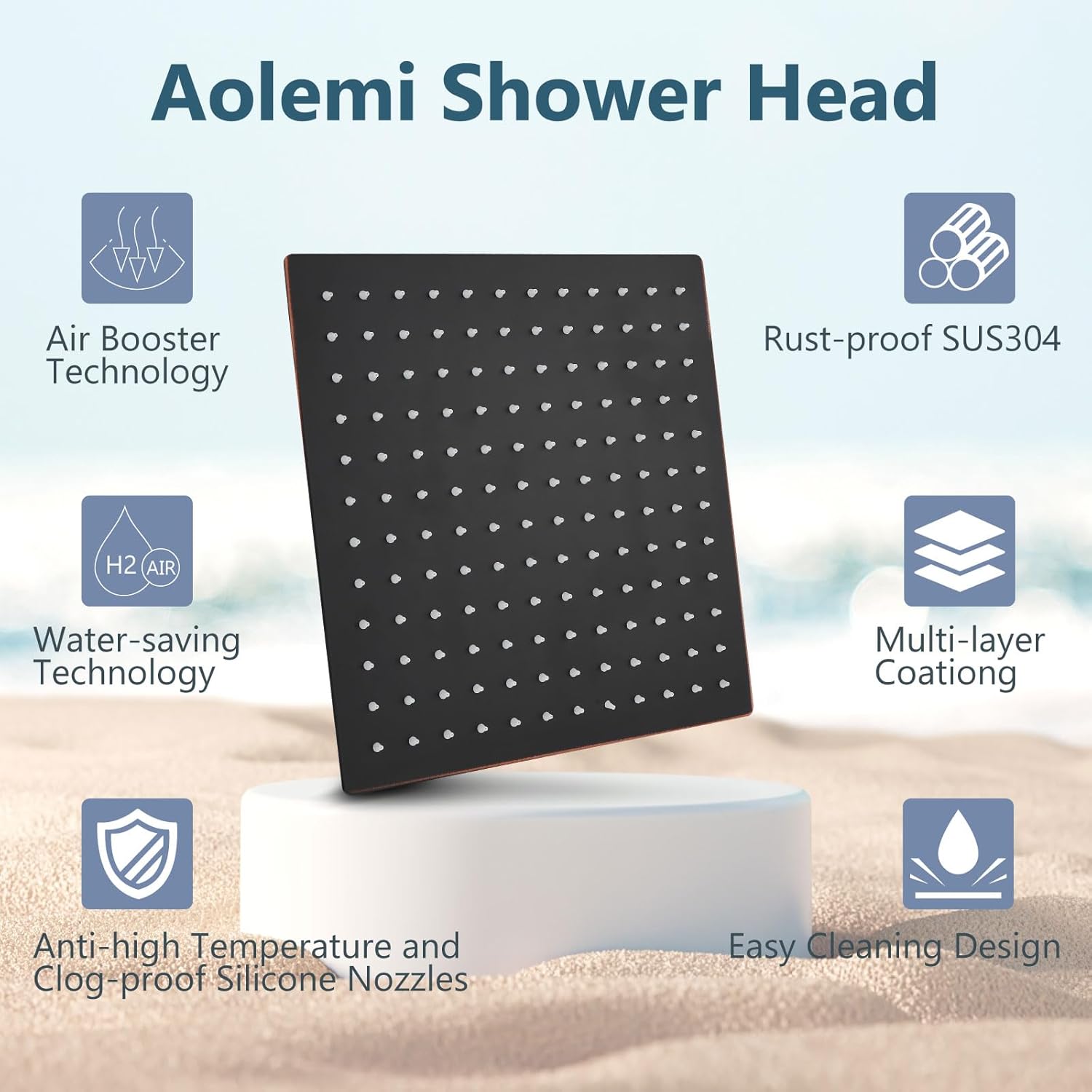 Aolemi Ceiling Mount Shower Faucet Set,Shower System Rain Showerhead and Handheld Spray Combo High-Pressure Showerheads Set with Valve and Trim Kit Rough-in Valve,12 Inch Oil Rubbed Bronze