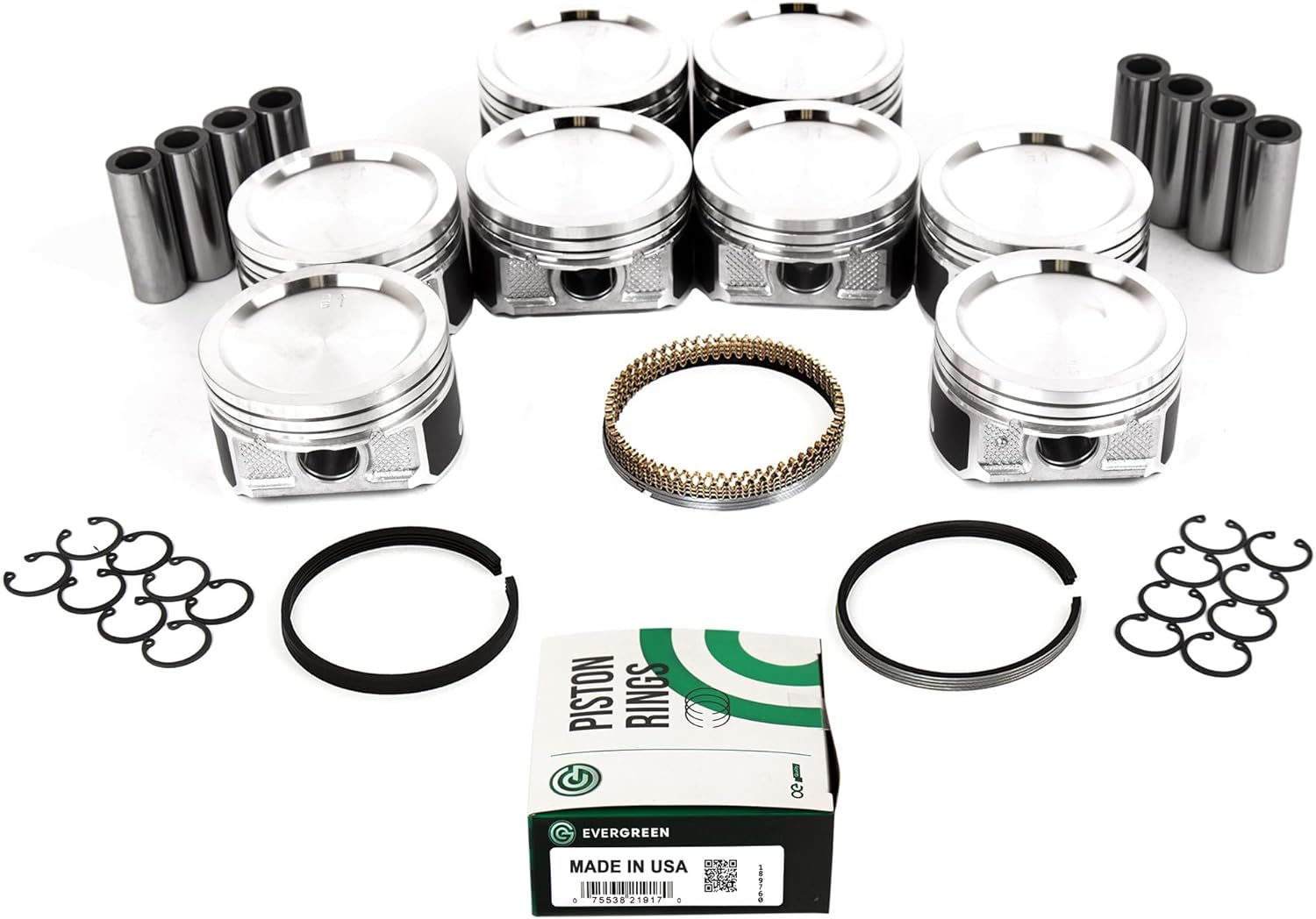 MA-9761257490-5 Power-Improved Pistons Main Rod Bearings Compatible With/For 97-16 FORD F-150 Lincoln 5.4L 16V