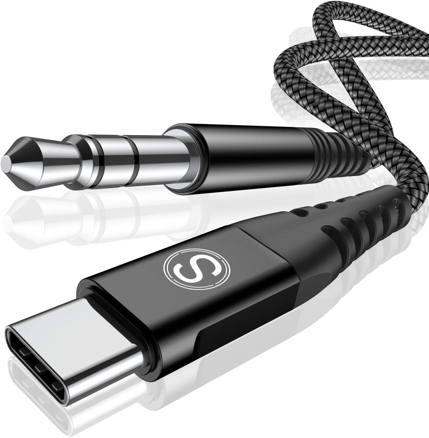 USB Type C to 3.5mm Audio Aux Cable 4ft USB C to 3.5mm Headphone Car Stereo Speaker Aux Cable for iPhone 17 16 15 MacBook iPad Pro Air, Galaxy S26 S25 S24 S23 S22 S21 Note Flip Fold Pixel LG Moto