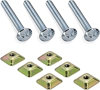 Vista 1 de Kit de 4 piezas de herramientas de montaje de letreros antirrobo para poste de canal en U, pernos de fijación y tuercas, perno de 2.5 pulgadas