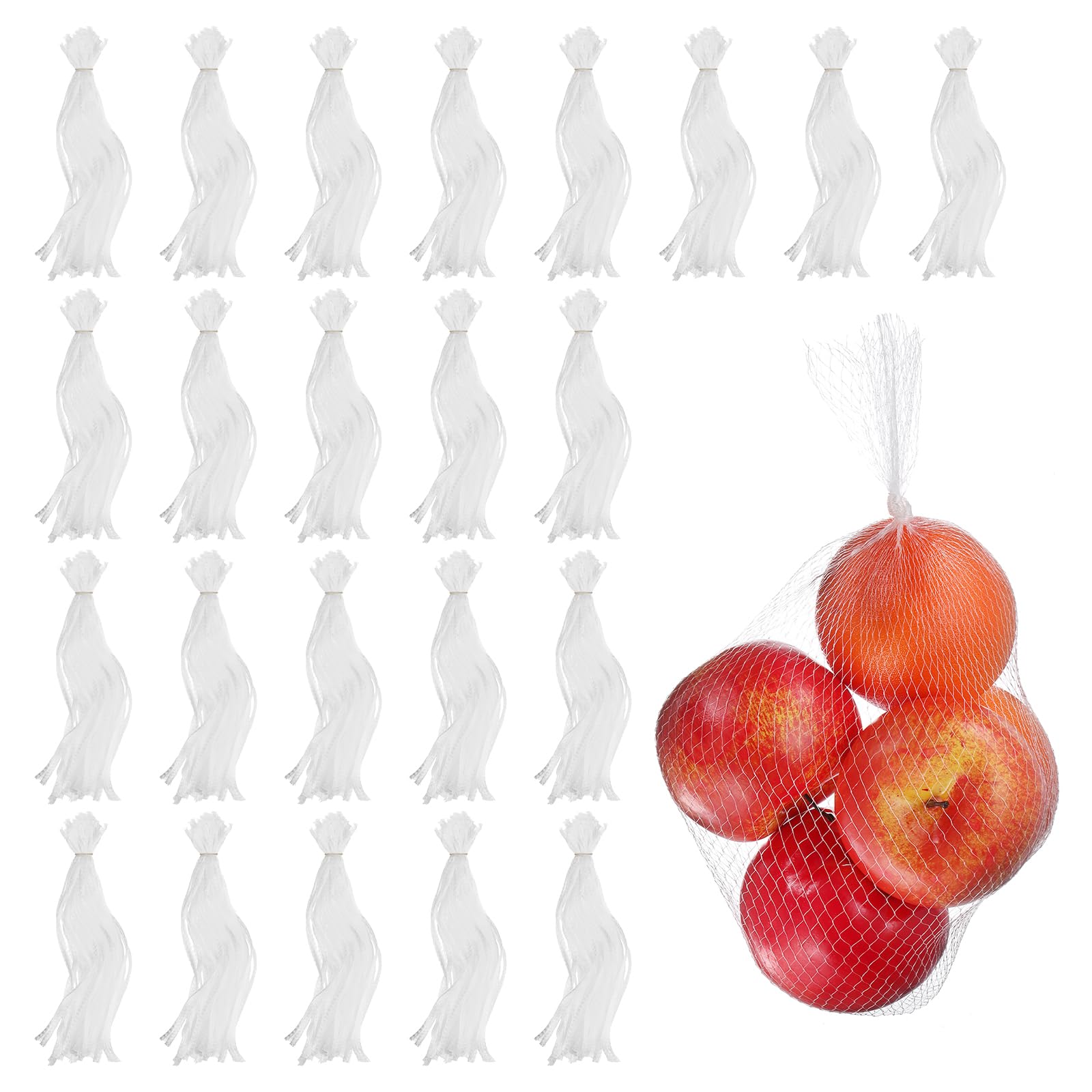 uxcell 150pcs Egg Hatching Bags, 16 Inch Mesh Nylon Netting Reusable Produce Mesh Bags Strong Stretchable Plastic Seafood Boil Bags for Fruits
