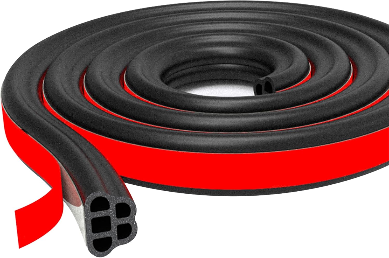Car Door Seal Strip, Automotive Weather Stripping, 32.8Ft Rubber Double Layer Vehicle Weather Stripping, Universal Car Accessories Self Adhesive Soundproof Sealing Strip for Car Door Window